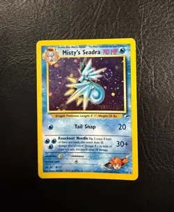 2000 Pokemon Promo - Misty's Seadra - Holo - Prerelease - With a Swirl! - Image 2