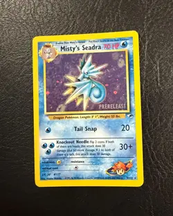 2000 Pokemon Promo - Misty's Seadra - Holo - Prerelease - With a Swirl! - Image 3