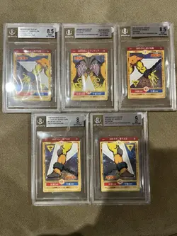 1998 Yugioh- Exodia The Forbidden One - Full Set in BGS Varying Grades/Authentic - Image 1