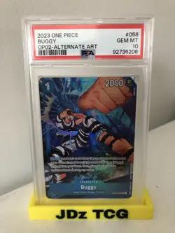 PSA 10 BUGGY OP02-058 Alt Art. One Piece TCG Paramount War 2023. POP 216 - Image 3