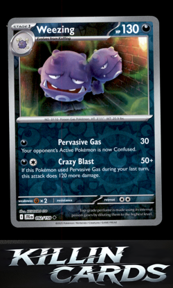 Reverse Holofoil Weezing 092/159 Pokemon Uncommon SV09: Journey Together Card NM - Image 1