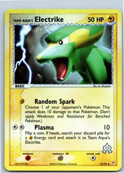 Pokemon Card - Team Aqua's Electrike Team Magma vs Team Aqua 27/95 Reverse Holo - Image 1