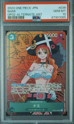PSA 10 Nami OP02 036 SR Alternate Art One Piece Card Game Paramount War Japanese - Image 4