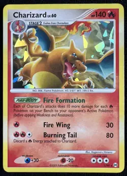 Charizard 1/99 Arceus CRACKED ICE Holo Rare Pokemon Card - MP - Image 1