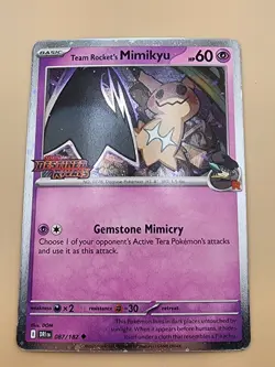 Team Rockets Mimikyu Stamped Prerelease Promo Card 087/182 Near Mint (NM) - Image 2