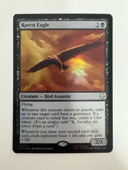 Raven Eagle Foil MTG Magic the Gathering Card NM Near Mint TLA - Image 1