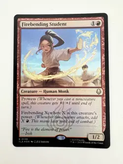 Firebending Student Foil MTG Magic the Gathering Card NM Near Mint TLA - Image 1
