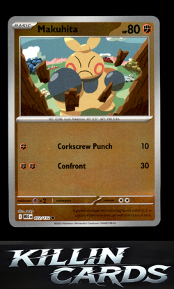 Reverse Holofoil Makuhita 072/132 Pokemon Common ME01: Mega Evolution Card NM - Image 1