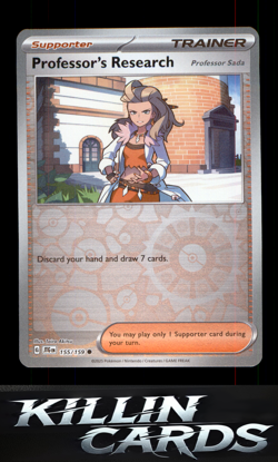 Reverse Holofoil Professor's Research 155/159 Pokemon Common SV09: Journey Toget - Image 1