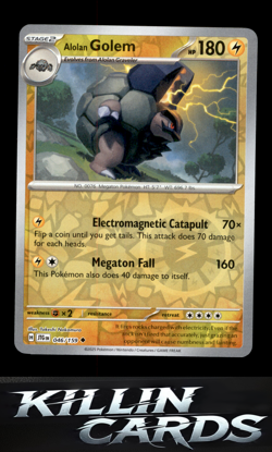 Reverse Holofoil Alolan Golem 046/159 Pokemon Uncommon SV09: Journey Together Ca - Image 1