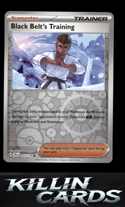 Reverse Holofoil Black Belt's Training - 145/159 145/159 Pokemon Common SV09: Jo - Image 1