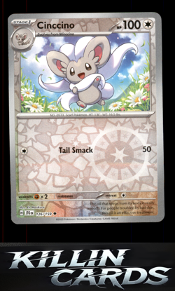 Reverse Holofoil Cinccino 126/159 Pokemon Uncommon SV09: Journey Together Card N - Image 1