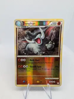 Pokemon - Donphan - 40/123 - Uncommon - Reverse Holo - HeartGold SoulSilver - LP - Image 1