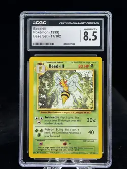 Beedrill #17 Base Set 1999 Pokemon Game CGC 8.5 🍃 - Image 1