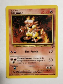 Pokemon - Base Set 2 - Magmar 051/130 - Uncommon LP/NM - Image 1
