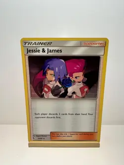 Jessie & James 58/68 Holo Rare Hidden Fates Pokemon Near Mint - Image 1