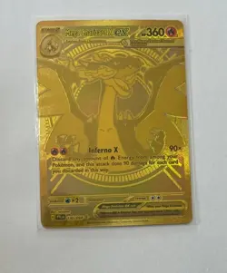 2025 Pokemon Phantasmal Flames Hyper Rare Mega Charizard X EX Gold 130 NM - Image 1