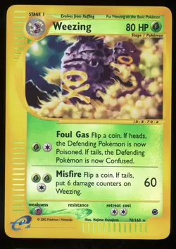 Pokemon 2002 Expedition - Weezing - Reverse Holo - 70 - Image 1