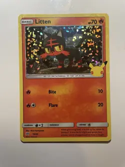 Pokemon Litten 015/025 McDonald's 25th Anniversary Promo Holo Basic TCG English - Image 1