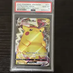 Pokemon Pikachu VMAX Amazing Volt Tackle Japanese Full Art #031 PSA 10 Gem Mint - Image 1