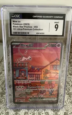 Pokemon TCG CGC 9 Mew ex 053 Sv: Scarlet & Violet Promo Holo English - Image 1