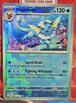 TCG POKEMON VAPOREON 022/131 MASTERBALL HOLO PRISMATIC EVOLUTIONS Damaged - Image 1