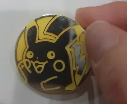 Pokemon yellow and silver waving pikachu Collectible Coin tcg pog - Image 2