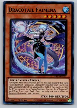 DRACOTAIL FAIMENA (ULTIMATE RARE) RA05-EN035 RARITY COLLECTION 5 YU-GI-OH NM/M - Image 1
