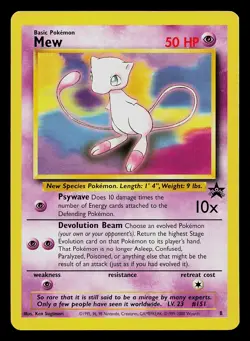 Pokemon Card - Mew #8 WoTC Black Star Promo - Image 1