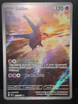 Latios 203/191 SV Surging Sparks Illustration rare Holo Pokemon Card LP - Image 2