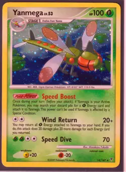 2009 YANMEGA #14/147 SUPREME VICTORS POKEMON CARD- RARE- HOLO NM - Image 1
