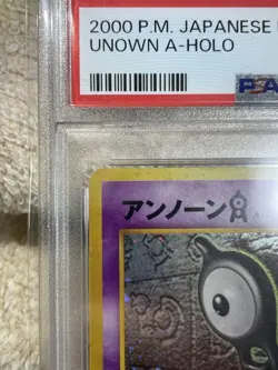 2000 Pokemon Japanese Neo 2 Unown A Holo #201 PSA 9 MINT Neo Discovery #2500007 - Image 3