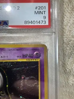 2000 Pokemon Japanese Neo 2 Unown A Holo #201 PSA 9 MINT Neo Discovery #2500007 - Image 4