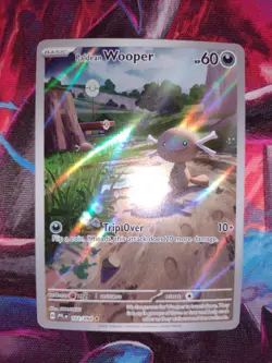 Paldean Wooper 102/094 Phantasmal Flames IR Illustration Rare Pokemon Card - Image 3