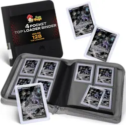 Toploader Binder – 4 Pocket Trading Card Binder for 128 Top Loaders, Pokemon Car - Image 1