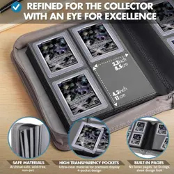 Toploader Binder – 4 Pocket Trading Card Binder for 128 Top Loaders, Pokemon Car - Image 3