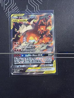 Pokemon TCG Reshiram & Charizard GX SM201 Black Star Promo Tag Team Holo Card - Image 4