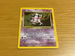 NEW 1999 POKEMON FIRST EDITION JUNGLE CARD "MR. MIME" 6 of 64 - Image 1