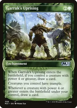 Garruk's Uprising (Showcase) 308 Uncommon Core Set 2021 Foil Near Mint - Image 1