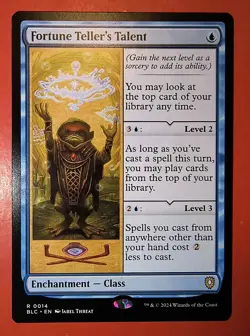 MTG, MAGIC, FORTUNE TELLER'S TALENT, 0014, BLC, REGULAR, RARE, NM - Image 1