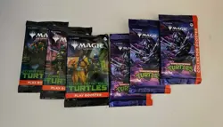 SEALED MTG TMNT Collectors Booster Pack x 3 and Play Booster Pack x 3 - Image 1
