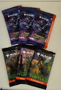 SEALED MTG TMNT Collectors Booster Pack x 3 and Play Booster Pack x 3 - Image 2