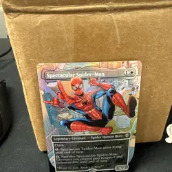 Spectacular Spider-Man R 0014 Borderless Foil Near mint ship fast MTG spiderman - Image 2
