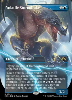 1 x Volatile Stormdrake - Borderless - Modern Horizons 3 - NM-Mint - MTG - Image 1