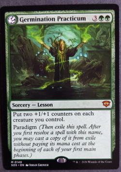 MTG Germination Practicum | Secrets of Strixhaven | NM | Rare Green Sorcery | - Image 1