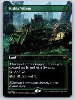 Kishla Village (Borderless) 396 Tarkir: Dragonstorm Magic: The Gathering Foil NM - Image 1
