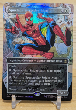 Spectacular Spider-Man Borderless Rare Marvel's Spider-Man Foil Mtg - Image 1