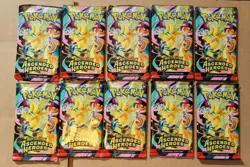 ASCENDED HEROES Booster Pack Lot Bundle 10x NEW SEALED Packs Pokemon - Image 1