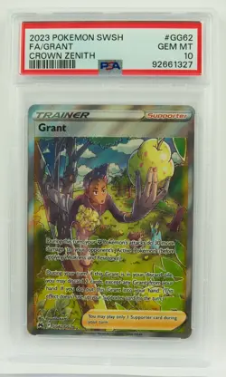 Grant Full Art PSA 10 GG62/GG70 Sword & Shield Crown Zenith 2023 Pokemon Slab - Image 1