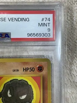 1998 Pokemon Japanese Vending Series 1 Geodude #74 PSA 9 MINT Vintage #2500013 - Image 3